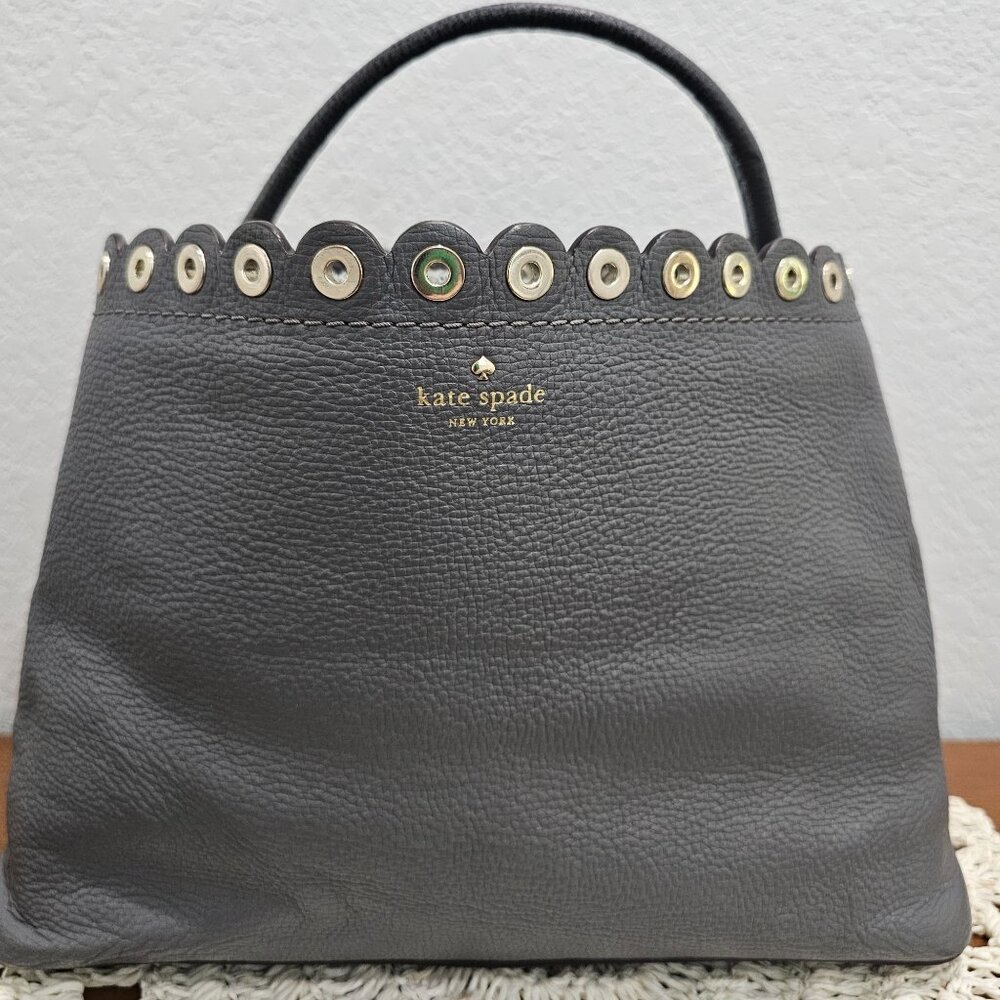 Kate Spade New York Janell Paloma Road Satchel Handbag Smokey Pearl w/ Crossbody